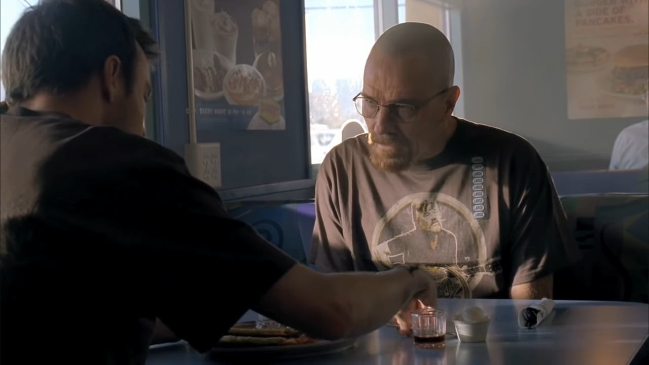 the shot of walter white where he's supposed to be saying that